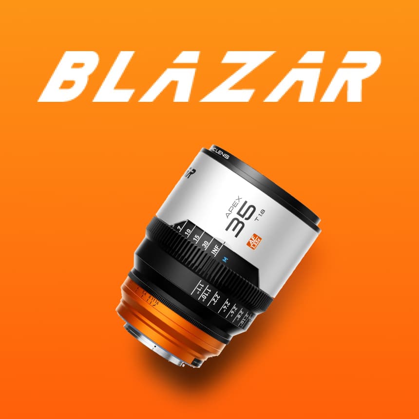 BLAZAR Apex 35mm T1.8 오토포커스 아나모픽 렌즈 1.33X